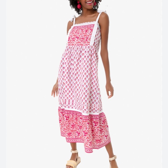 Tuckernuck Pink City Prints Strawberry Fields Elena Dress - Picture 1 of 6